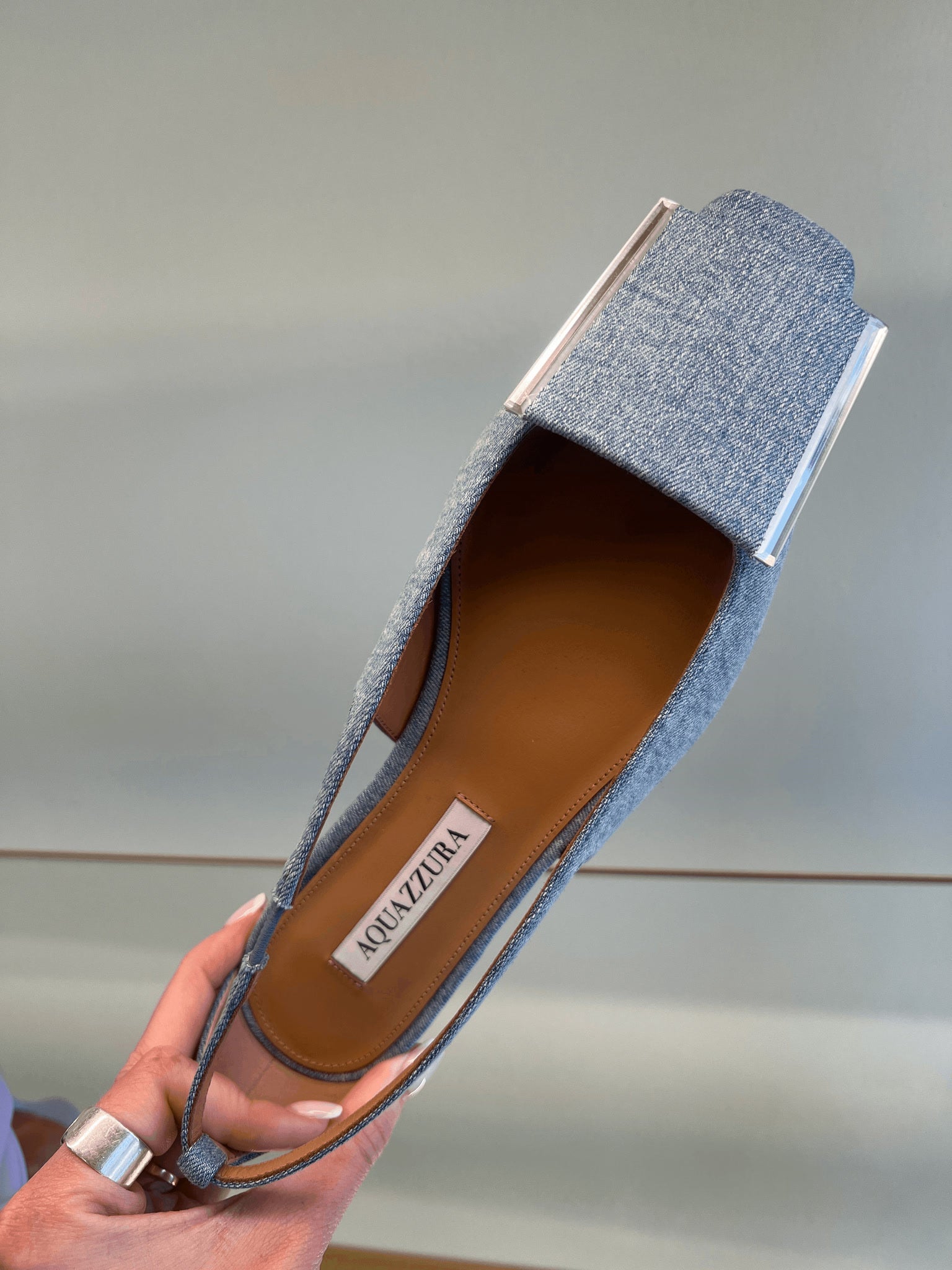 Aquazzura Blue FlatsAquazzura