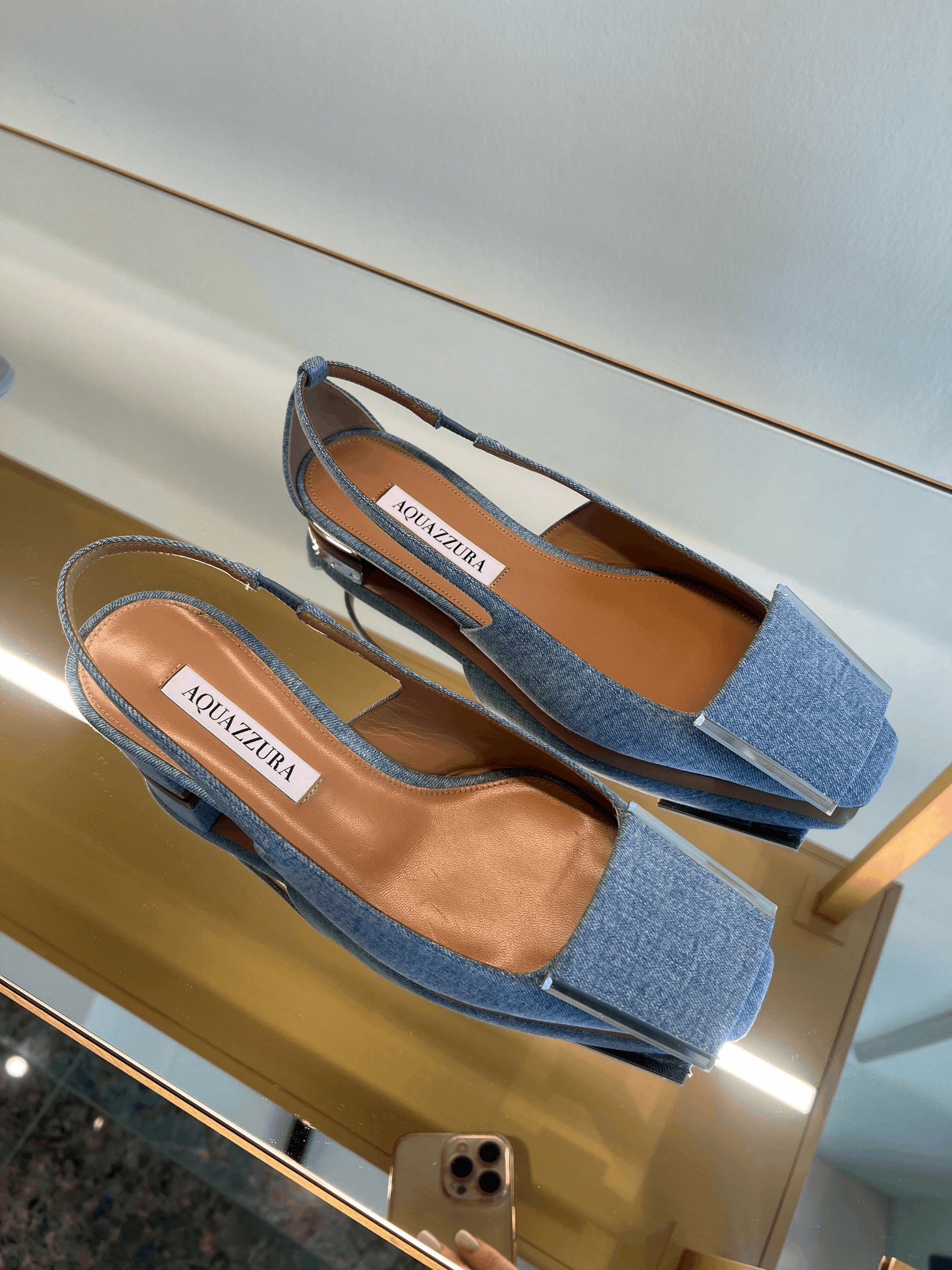 Aquazzura Blue FlatsAquazzura