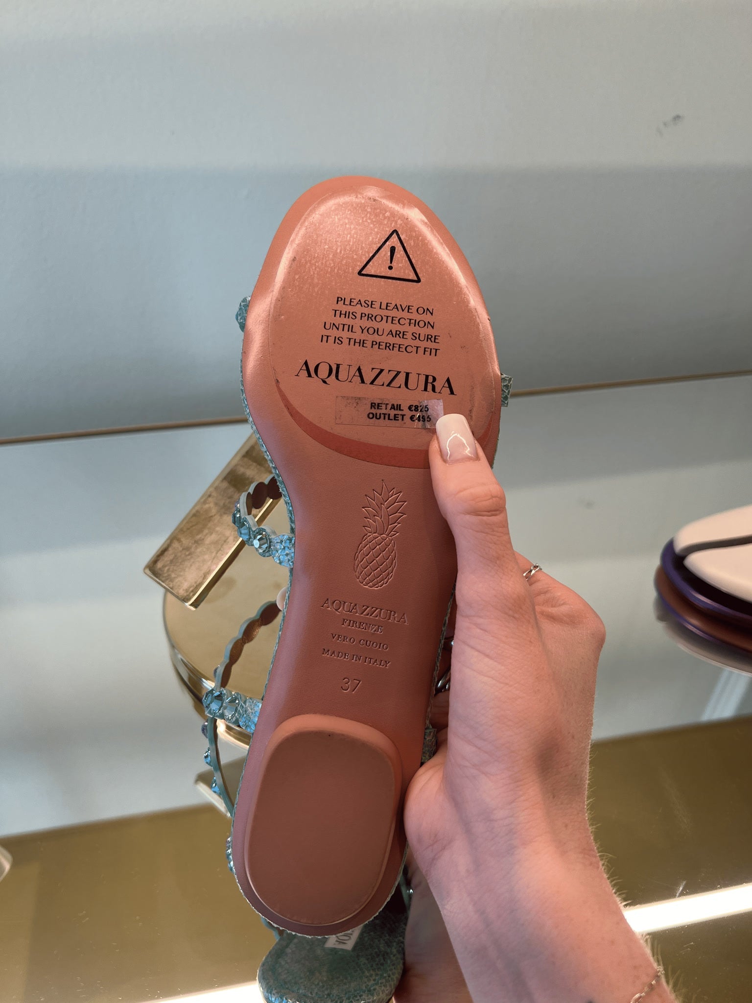 Aquazzura Damskie sandały skórzaneAquazzura
