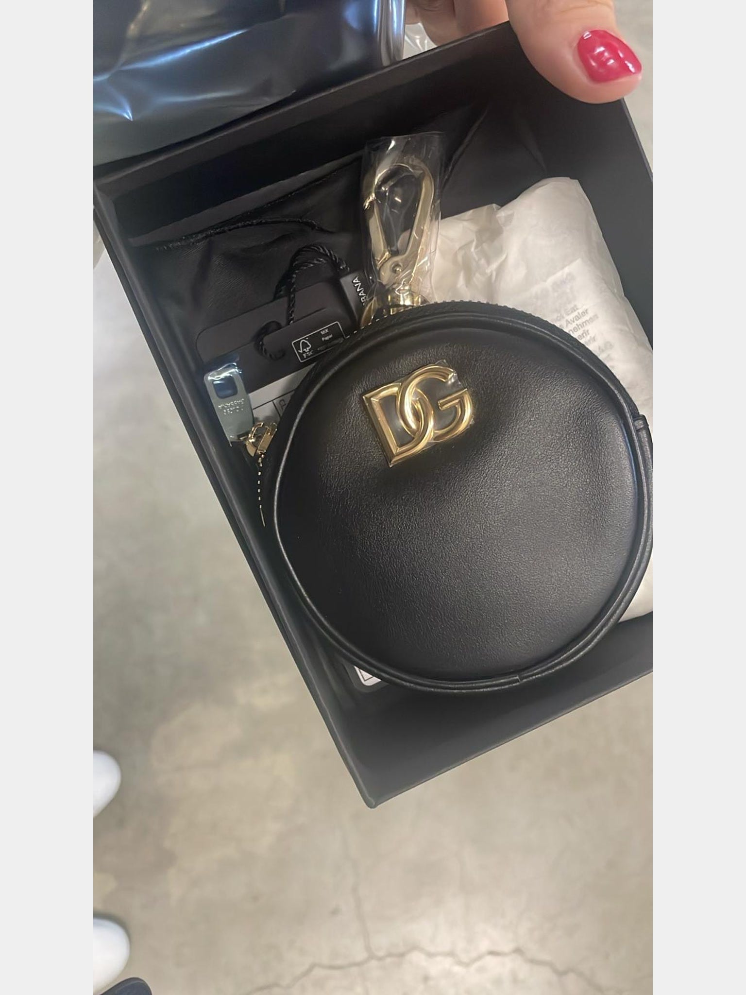 Dolce & Gabbana Damska portmonetka skórzana czarnaDolce & Gabbana