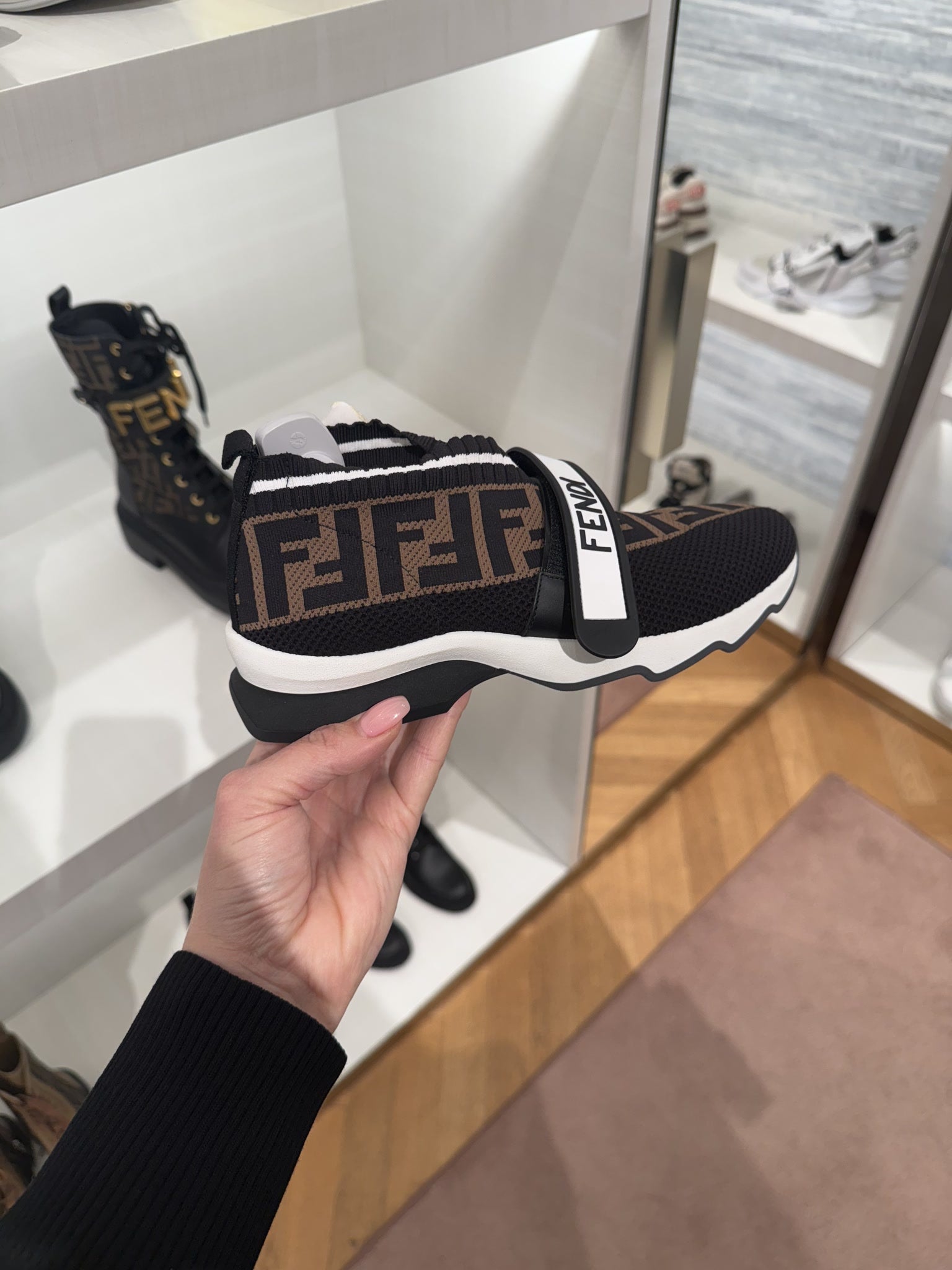Fendi Stretch Yarn FF Stiff Band Rockoko SneakersFendi
