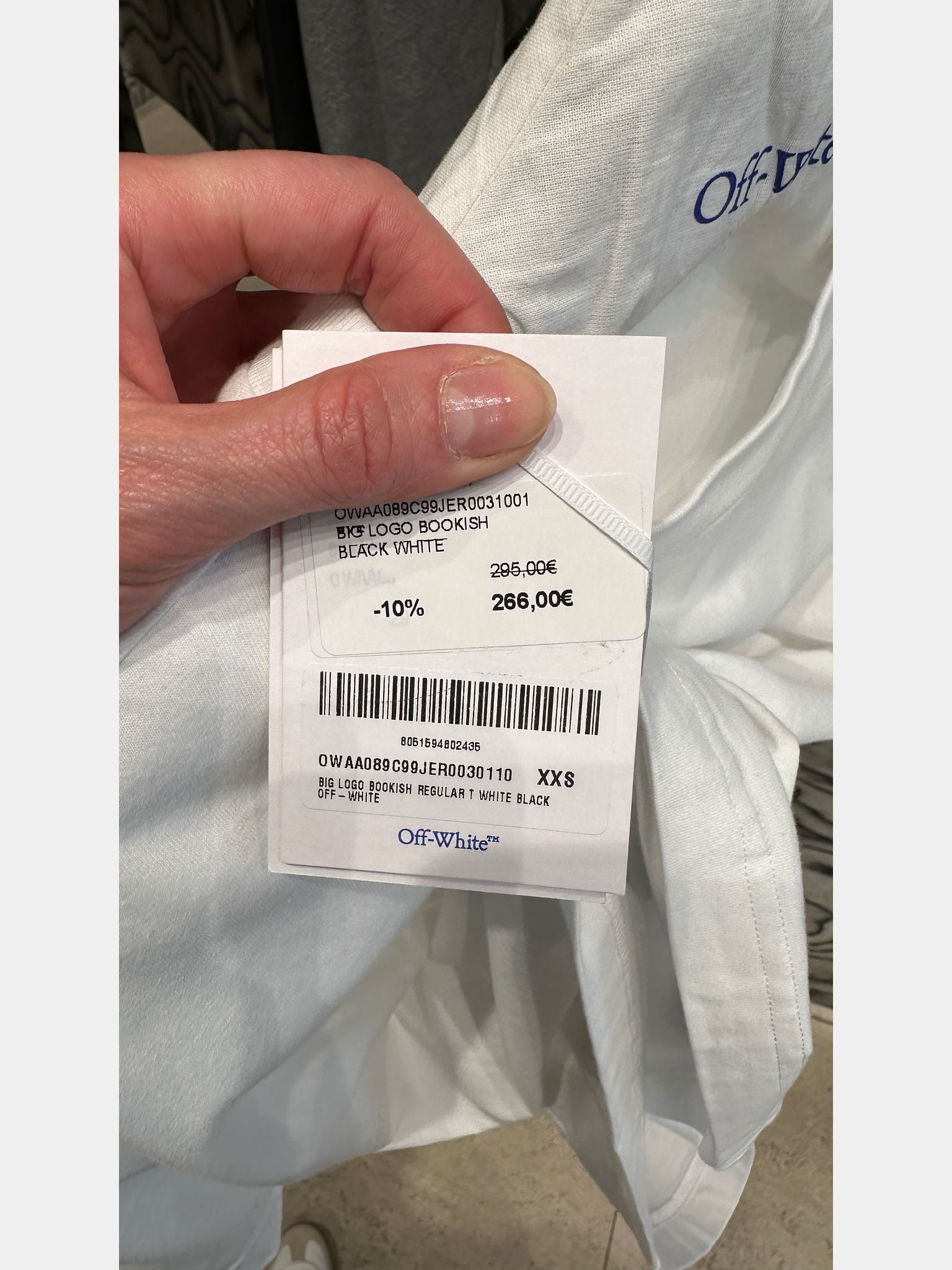 Off - White Big Logo Bookish Casual TeeOff - White