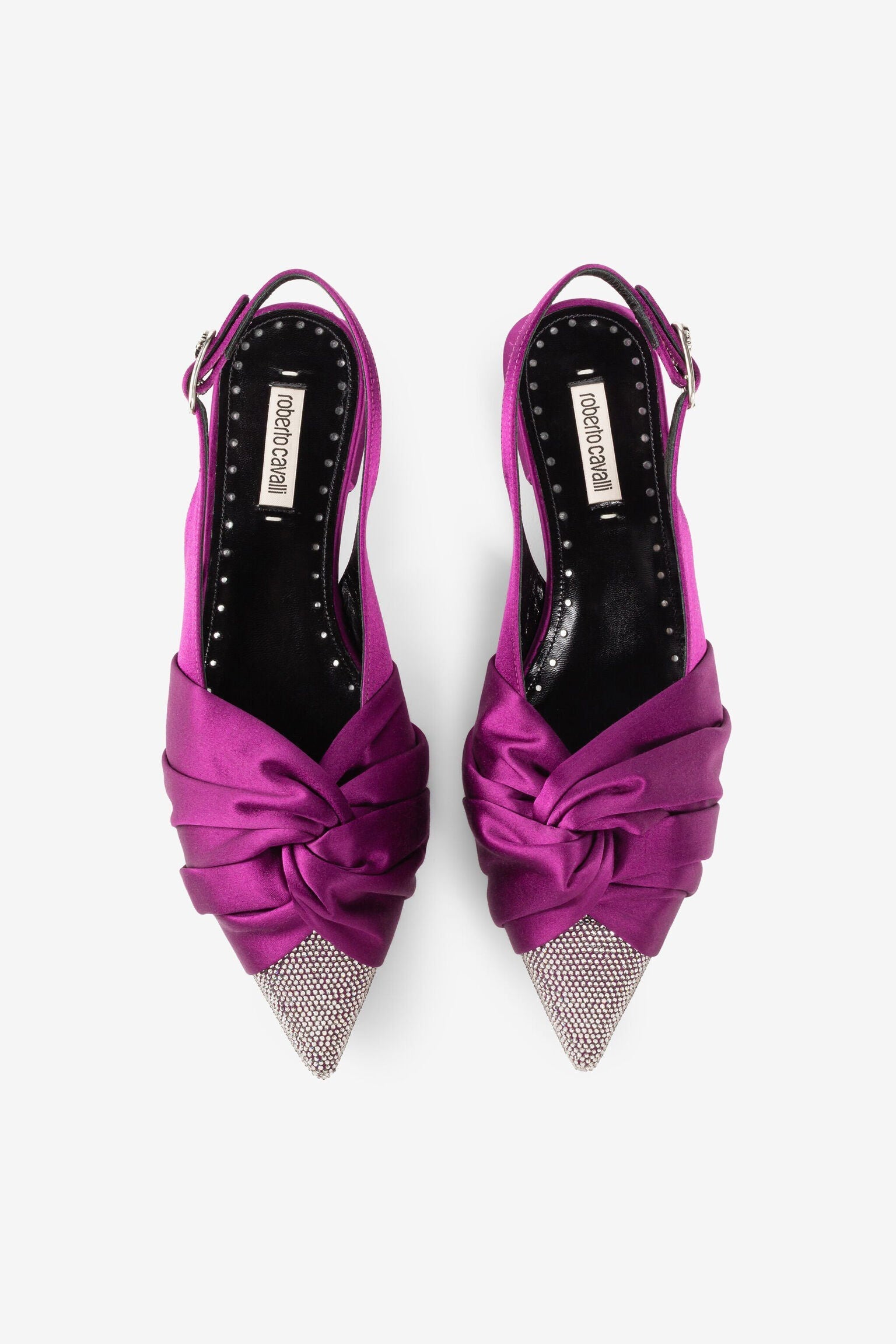 Roberto Cavalli Knot - detail crystal - embellished ballerina shoesRoberto Cavalli