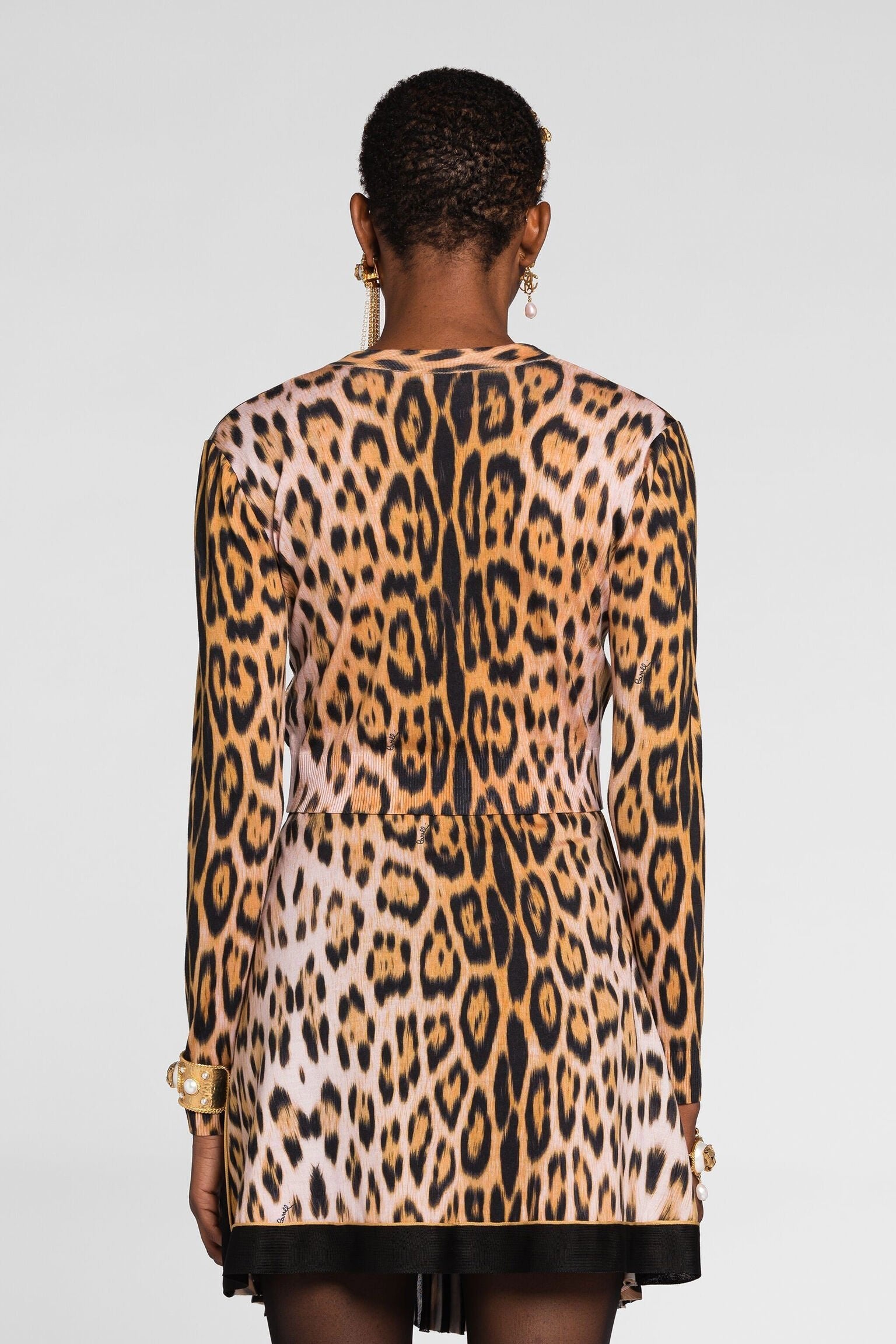Roberto Cavalli Leopard - print cropped cardiganRoberto Cavalli