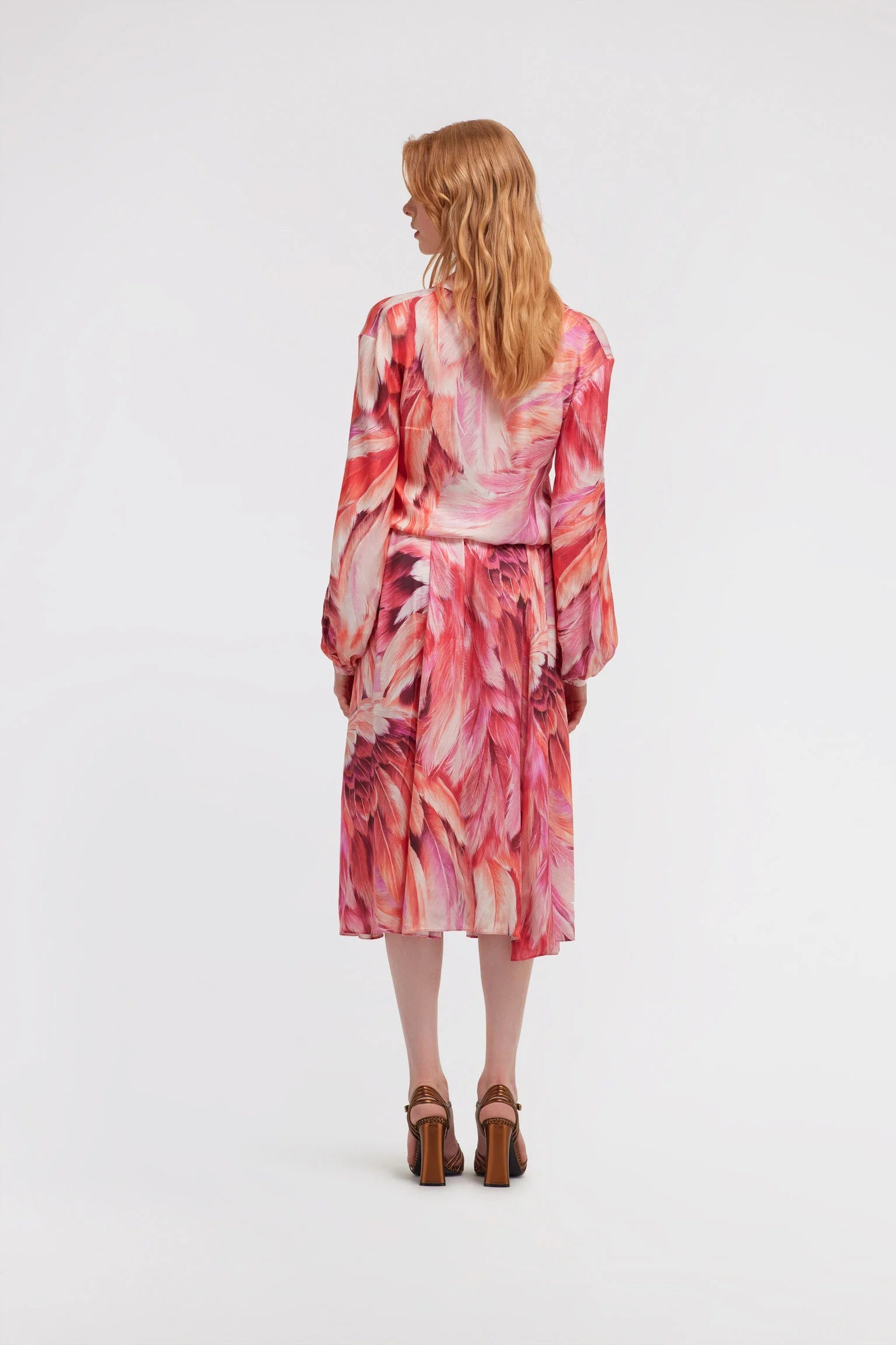 Roberto Cavalli Long dress Plumage printRoberto Cavalli