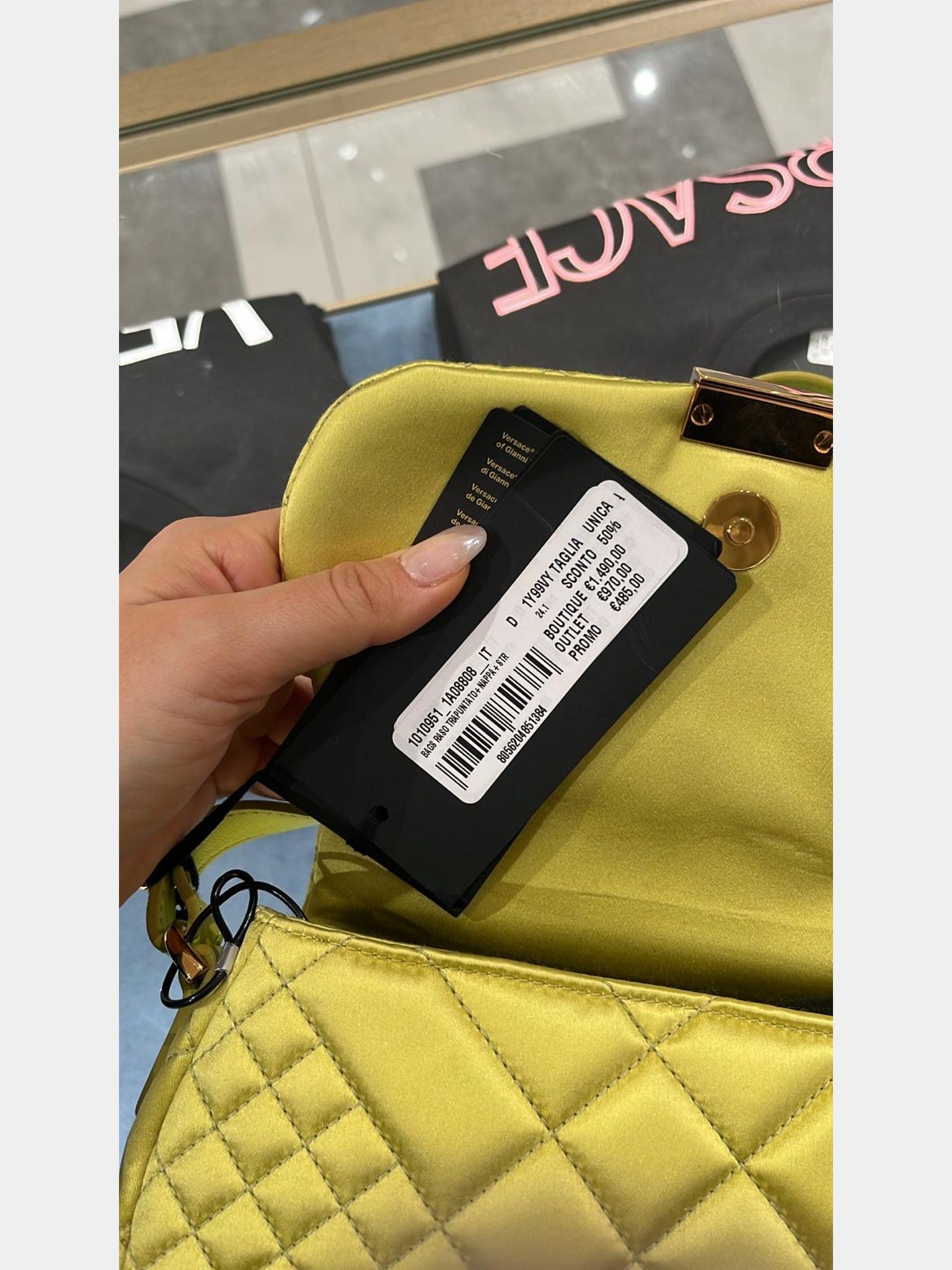 Versace Bags Raso Trapuntato Nappa StrVersace
